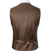 Men’s Deep-V 3-Button Formal Wedding Dress Vest(Brown)