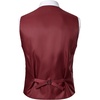 Men’s Deep-V 3-Button Formal Wedding Dress Vest(Burgundy)
