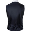 Men’s Deep-V 3-Button Formal Wedding Dress Vest(Navy Blue)