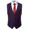 Men’s Deep-V 3-Button Formal Wedding Dress Vest(Purple)