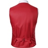 Men’s Deep-V 3-Button Formal Wedding Dress Vest(Red)