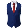 Men’s Deep-V 3-Button Formal Wedding Dress Vest(Royal Blue)