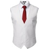 Men’s Deep-V 3-Button Formal Wedding Dress Vest(White)