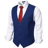 Men’s Deep-V 3-Button Formal Wedding Dress Vest(Royal Blue)