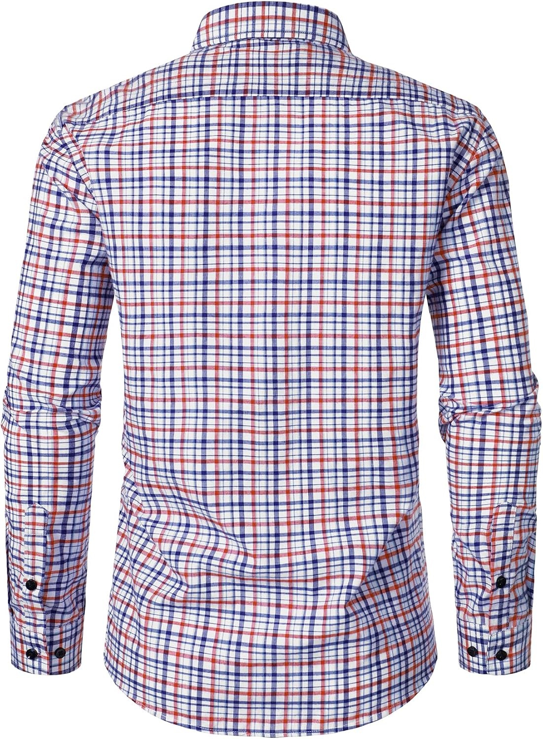 image:imageJEMITOP Mens Transitional Weather Plaid ShirtRed Blue Gingham