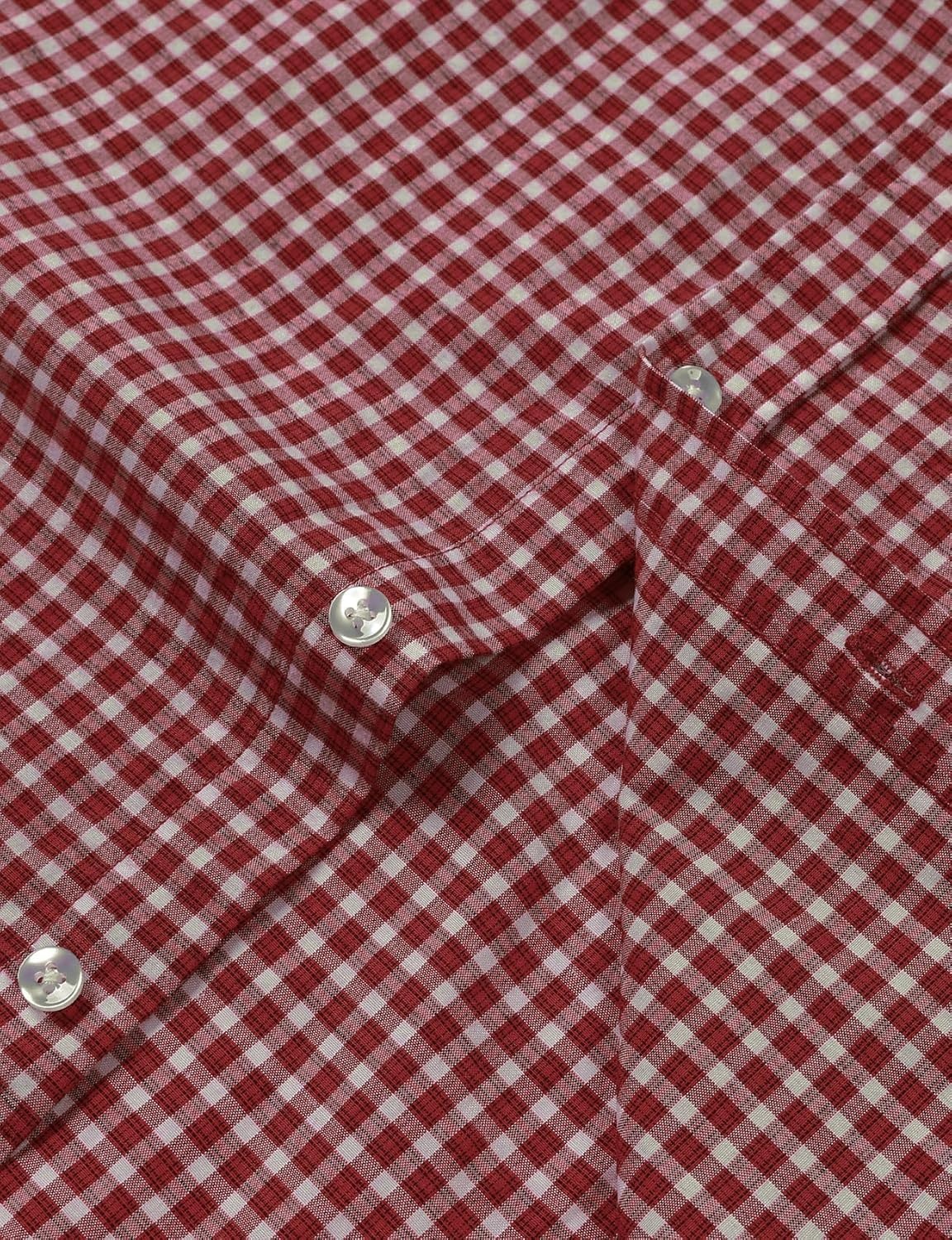 image:imageJEMITOP Mens Transitional Weather Plaid ShirtRed Gingham