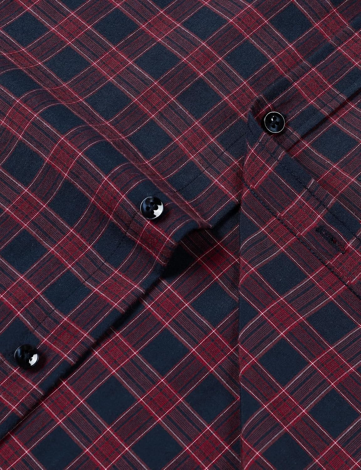 image:imageJEMITOP Mens Transitional Weather Plaid ShirtRed Navy Gingham