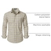 JEMITOP Men’s Transitional Weather Plaid Shirt(Beige Yellow Gingham)