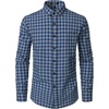 JEMITOP Men’s Transitional Weather Plaid Shirt(Blue Black Gingham)