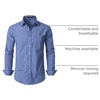 JEMITOP Men’s Transitional Weather Plaid Shirt(Blue Gingham)