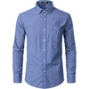 JEMITOP Men’s Transitional Weather Plaid Shirt(Blue Gingham)
