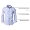 JEMITOP Men’s Transitional Weather Plaid Shirt(Blue Purple Gingham)