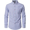 JEMITOP Men’s Transitional Weather Plaid Shirt(Blue Red Gingham)