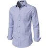 JEMITOP Men’s Transitional Weather Plaid Shirt(Blue Red Gingham)