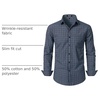 JEMITOP Men’s Transitional Weather Plaid Shirt(Blue White Gingham)