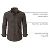 JEMITOP Men’s Transitional Weather Plaid Shirt(Brown Gingham)
