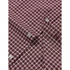 JEMITOP Men’s Transitional Weather Plaid Shirt(Burgundy Gingham)