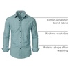 JEMITOP Men’s Transitional Weather Plaid Shirt(Green Gingham)