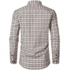 JEMITOP Men’s Transitional Weather Plaid Shirt(Khaki White Gingham)