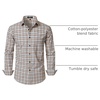JEMITOP Men’s Transitional Weather Plaid Shirt(Khaki White Gingham)