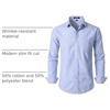 JEMITOP Men’s Transitional Weather Plaid Shirt(Light Blue Gingham)