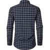 JEMITOP Men’s Transitional Weather Plaid Shirt(Navy Beige Gingham)