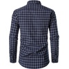 JEMITOP Men’s Transitional Weather Plaid Shirt(Navy Gingham)