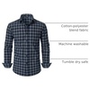 JEMITOP Men’s Transitional Weather Plaid Shirt(Navy White)