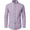 JEMITOP Men’s Transitional Weather Plaid Shirt(Red Blue Gingham)