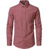 JEMITOP Men’s Transitional Weather Plaid Shirt(Red Gingham)