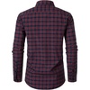 JEMITOP Men’s Transitional Weather Plaid Shirt(Red Navy Gingham)