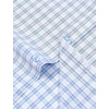 JEMITOP Men’s Transitional Weather Plaid Shirt(White Blue Gingham)