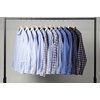 JEMITOP Men’s Transitional Weather Plaid Shirt(White Blue Gingham)
