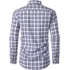 JEMITOP Men’s Transitional Weather Plaid Shirt(White Navy Gingham)