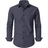 JEMITOP Men’s Transitional Weather Plaid Shirt(Navy Red)