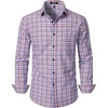 JEMITOP Men’s Transitional Weather Plaid Shirt(Red Blue Gingham)