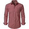 JEMITOP Men’s Transitional Weather Plaid Shirt(Red Gingham)