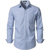 JEMITOP Men’s Transitional Weather Plaid Shirt(Sky Blue Gingham)